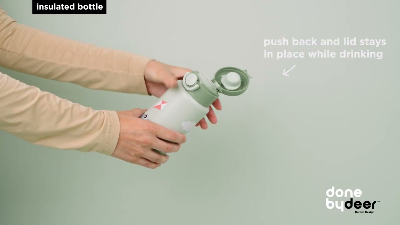 Done by Deer vaikiška termogertuvė Celebration, 340ml, smėlio spalvos