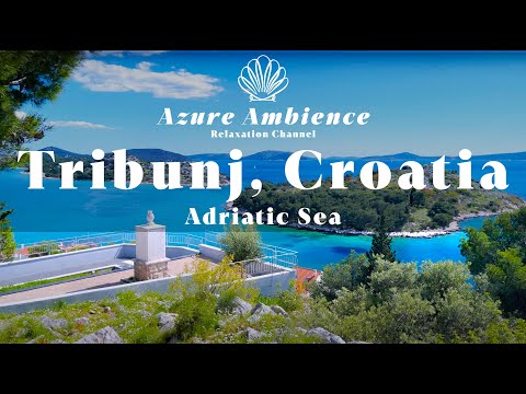 Relaxing day Walk in Tribunj, Croatia. Relaxing sea Sounds - 4K 60fps