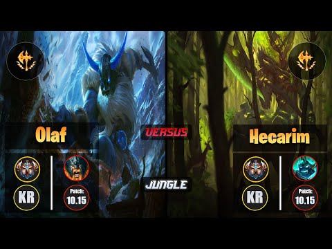 Challenger OLAF [Conqueror] (Jungle) VS  HECARIM - Challenger KR Patch 10.15