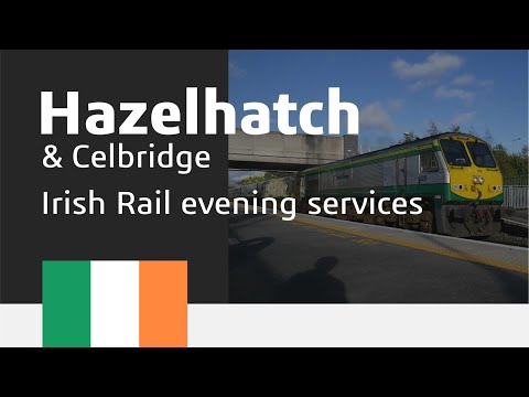 Irish Rail evening commuter and intercity service at Hazelhatch & Celbridge HD