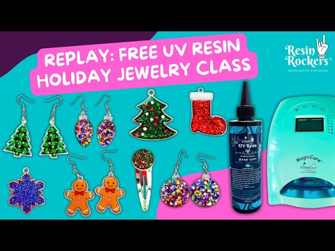 Replay: UV Resin Holiday Jewelry Class for Beginners - Free Tutorial!