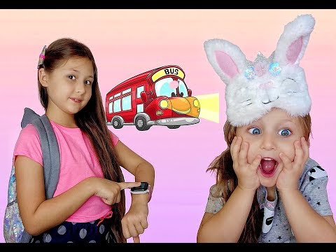 Hurry up to School | Back to school Pretend Play by Arina & Caroline