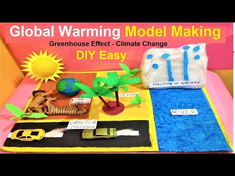 global warming and greenhouse effect working model science project diy howtofunda
