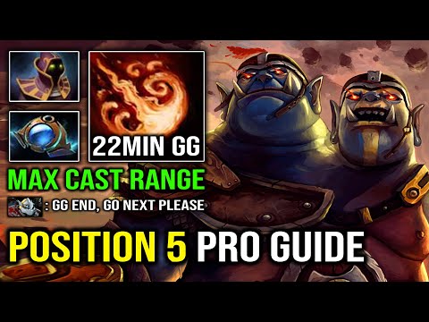 How to Hard Support Position 5 Like a Pro Ogre Magi with 22Min GG Max Stun Cast Range Dota 2