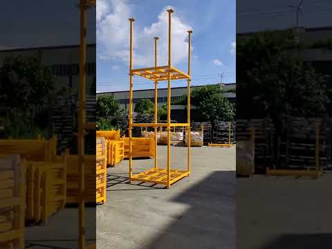 Yellow Stacking Rask with Wire Mesh