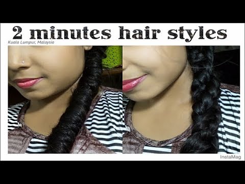 "Zero effort" office and college hairstyles // super easy 2 minutes hairstyles