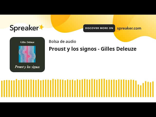 Vídeo relacionado con Proust y los signos (Argumentos nº 22)