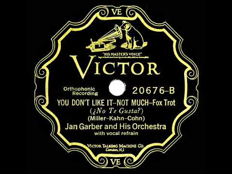 1927 Jan Garber - You Don't Like It--Not Much (Webb Hahne & Harry Goldfield, vocal)