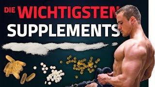 TOP 4 SUPPLEMENTS | Kreatin + Omega 3 + Vitamin D3 + K2 | Muskelaufbau, Krafttraining & Ernährung