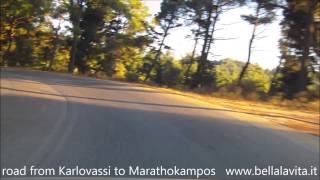 preview picture of video 'samos 2013 road from Karlovassi to Marathokampos'