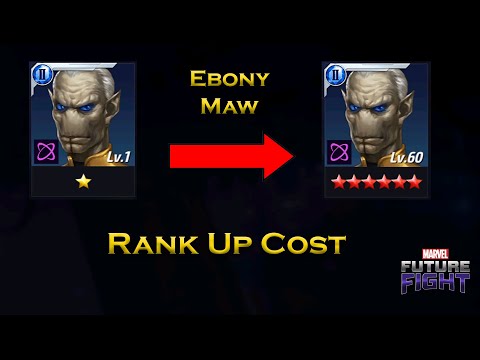 Ebony Maw Rank Up Cost And Other Cost Information For Beginners - F 2 P - Marvel Future Fight