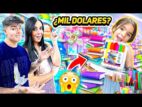 COMPRANDO los ÚTILES ESCOLARES para el PRIMER DÍA de CLASES de SALOMÉ🤩😱 Carlos & Adri