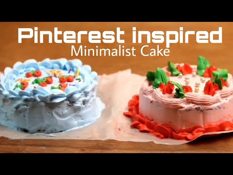 PINTEREST INSPIRED AESTHETIC MINIMALIST CAKE || KOREAN LUNCH BOX CAKE