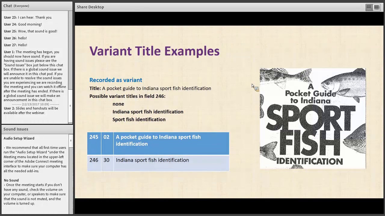 Descriptive cataloging for books and DVDs:  What is the title?  12-13-2017