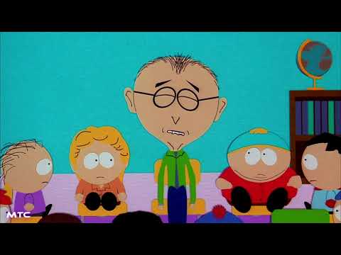 Trailer beat where the South Park kids face a wall of explosions, hinting at the finale medley