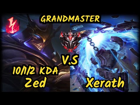 Zedxsmurf (ZED) vs XERATH - 10/1/2 KDA MID GAMEPLAY - EUW Ranked GRANDMASTER