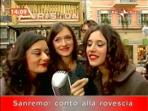 Le Blue Dolls a Sanremo 2008 sulla passerella dei Vip