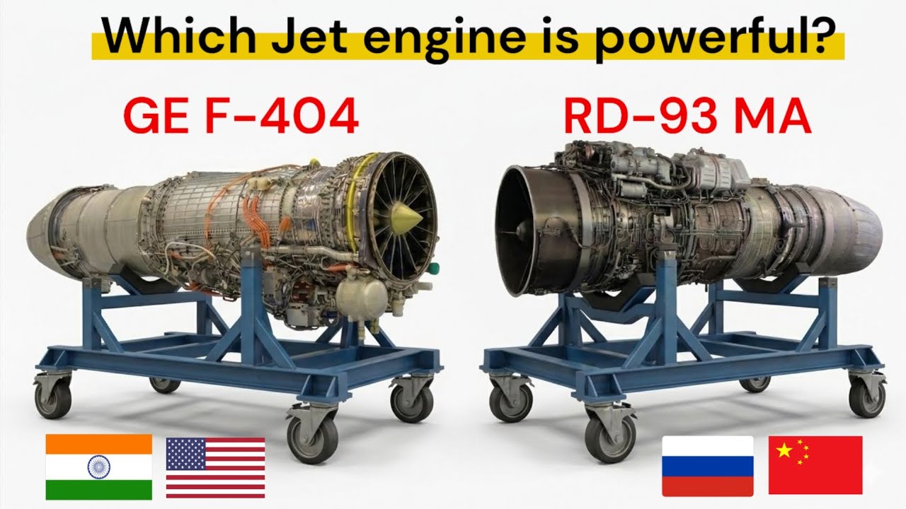 Jet Engine Face-Off: RD-93 vs F-404 – Thrust, Weight & Performance Tested!