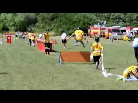 DHZ Čižatice - PLAMEŇ (útok CTIF, Kraj-Zemplínska Teplica 25.6.2016) čas: 43,62 s.