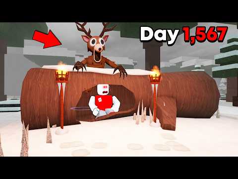 I Survived In A LOG For 99 Nights In The Forest..