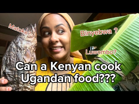 A Kenyan cooking Ugandan Food | Best eyebrows in Kampala
