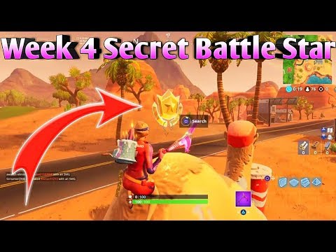 Fortnite Battle Royale - Week 4 Secret Battlestar Location (Season 5 Road Trip Challenges)