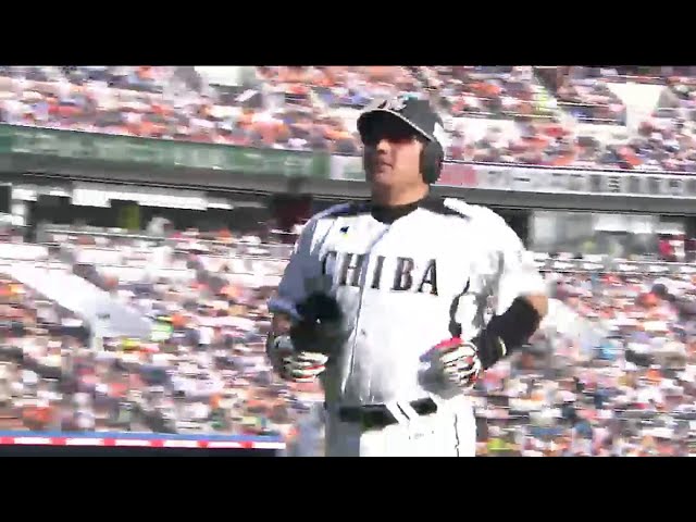 7回裏 マリーンズ井口が痛烈な2点タイムリー2塁打を放ち6-0とリード広げる!! 2014/5/24 M-G