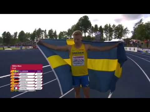 100m Men, FINAL, European U23 Championships, Gävle, SWE, 2019