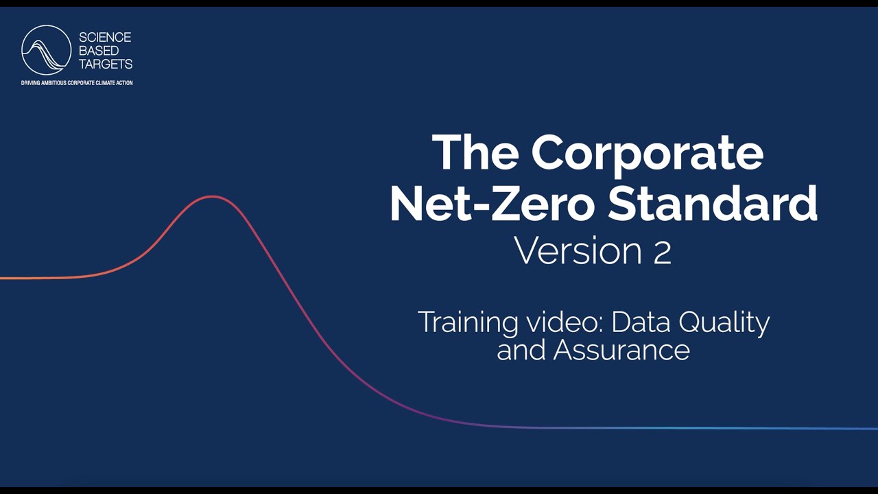 Training video: Data quality and assurance