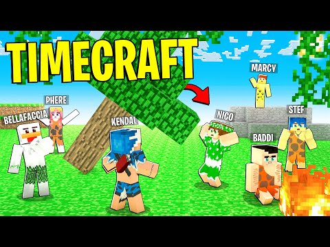 IL PRIMO GIORNO *ESTREMO* NELLA PREISTORIA CON I MIEI AMICI - TIMECRAFT MINECRAFT