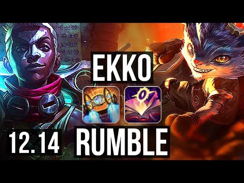 EKKO vs RUMBLE (MID) | 7/0/3, 74% winrate, Godlike | EUW Master | 12.14