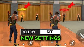 Yellow Damage से Red Damage कैसे करे ?NEW SETTINGS AFTER OB41 UPDATE FREE FIRE|