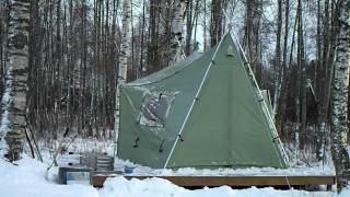 preview picture of video 'Winterizing our Cabelas Bighorn II Tent'