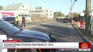 Vehicle hit pedestrian on Main Street Extension in Middletown, Connecticut
