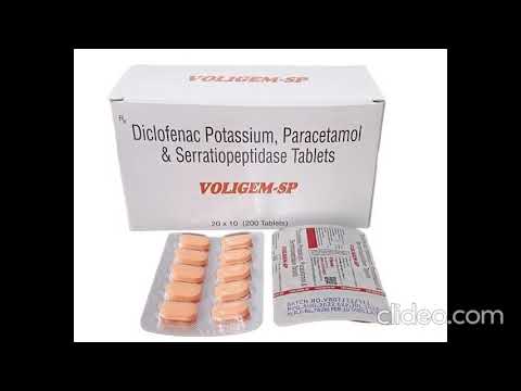 Voligem sp tab diclofenac potassium 50mg +para 325mg + serra...