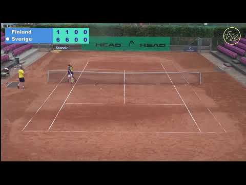 Finland - Sverige 1. pigesingle: Emma Virtanen mod Bella Bergkvist Larsson