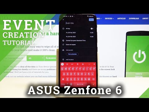 How to Add Event to Calendar in ASUS Zenfone 6 – Set Up Reminder