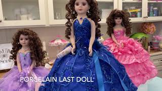 16 Inch Porcelain Last Doll - Quinceanera