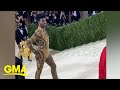 Watch Lil Nas X Transform Into His Gold Bodysuit At The MET Gala L GMA