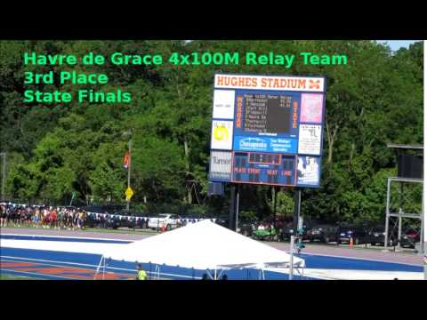 Jack Smith, Sr, HdG HS, 100M-300M Hurdles, 4x100M Relay 2015 MD State Track Meets May 2015