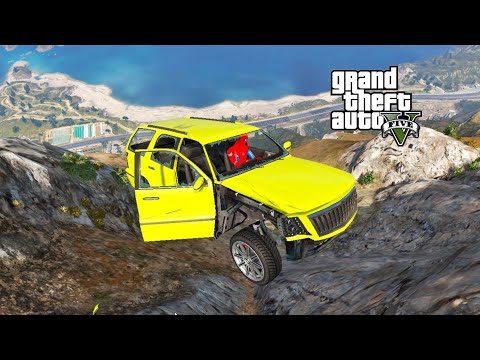 GTA 5 Cliff Drops Car Crashes Compilation