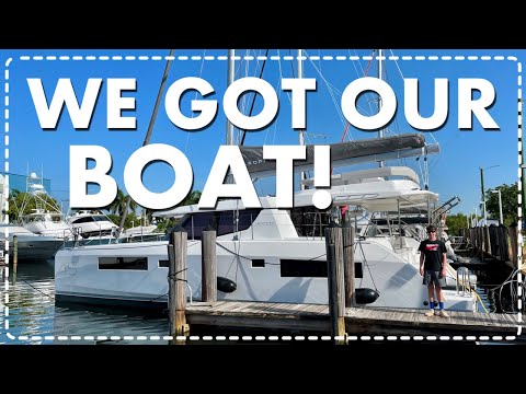 We Finally Get Our Catamaran in Florida! Road Trip and Walk Through Of Our Leopard 45 - Episode 6