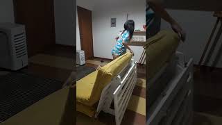 Minha rotina fechando o sofá cama 🤗