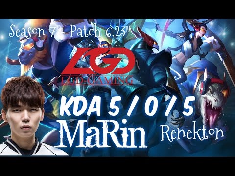 LGD MaRin RENEKTON vs IRELIA Top - Patch 6.23 KR Ranked