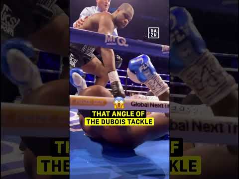 RINGSIDE ANGLE of DANIEL DUBOIS’ body slam 💥 #shorts
