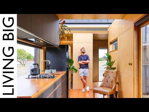 Modern-minimalistisches Tiny Home mit zwei Wohnwagen | Ein genialer DIY-Bau, der Sie umhauen wird