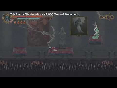 Blasphemous - Empty Bile Vessel location in the Sleeping Canvases