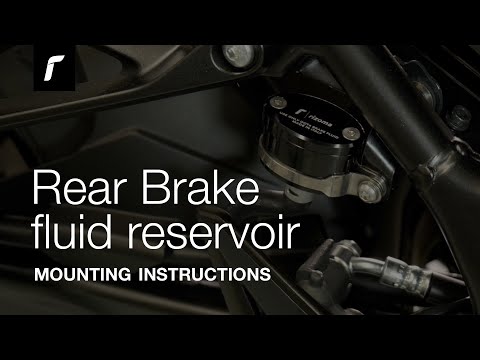 Rear brake fluid reservoir mounting instructions