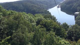 preview picture of video 'Zip-lining Rappbode Talsperre Harz Germany'