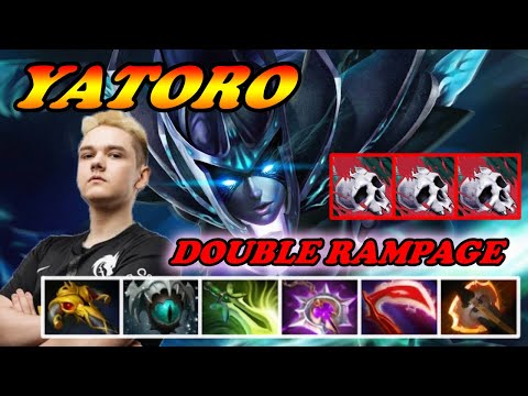 Yatoro Phantom Assassin super crit fountain dive double Rampage | 7.34 Immortal Best Ranked Gameplay